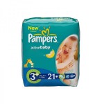 Подгузники, Pampers (Памперс) 5-10 кг р. 3 21 шт актив беби миди плюс